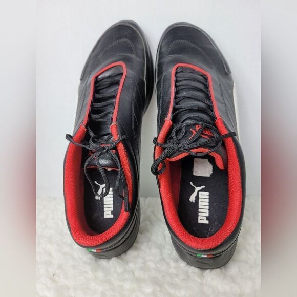 Puma Scuderia Ferrari Kart Cat III Mens Size 13 Sneaker  Black Red Shoes - Picture 4 of 10